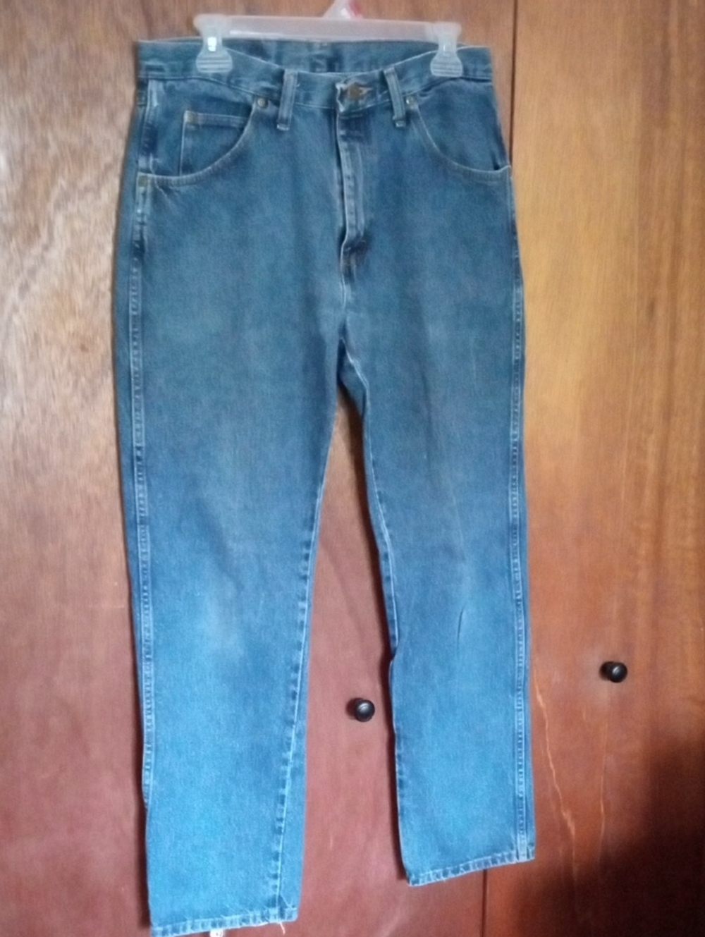 Wrangler Straight-Leg Denim Jeans in Faded Blue
